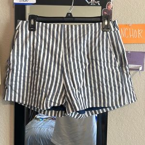 Navy/White striped shorts